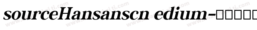 sourceHansanscn edium字体转换